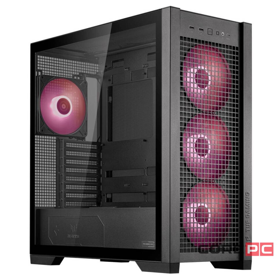 Компьютерный корпус ASUS TUF GAMING GT302 PLUS TG ARGB Black (90DC00I0-B19010)