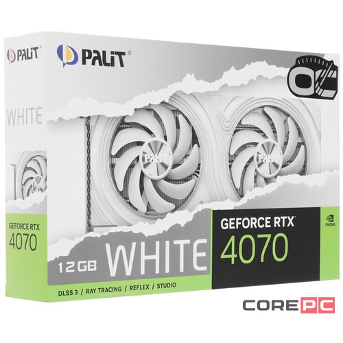 Видеокарта Palit (NE64070S19K9-1048L) GeForce RTX 4070 12GB DUAL White OC