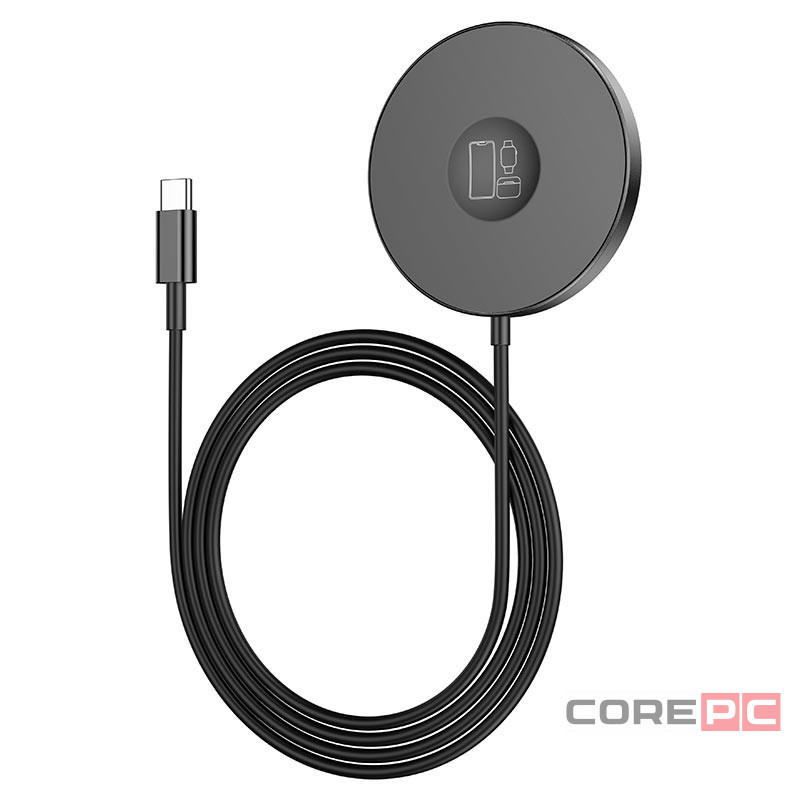 Беспроводное заряд. устр. магнитное Hoco CW41 15W черное