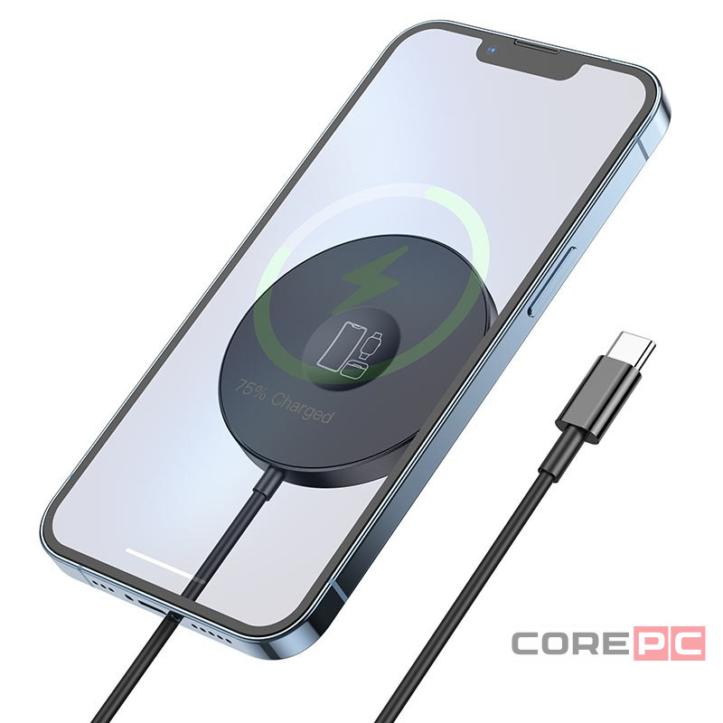 Беспроводное заряд. устр. магнитное Hoco CW41 15W черное