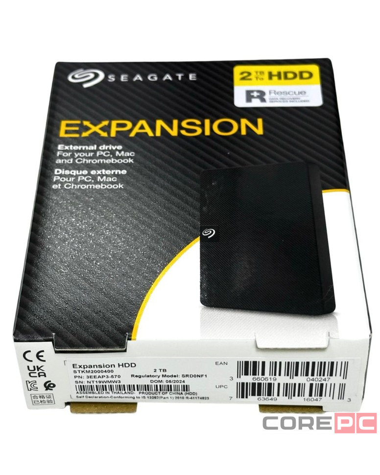 Внешний жесткий диск 2TB Seagate Expansion Portable (STKM2000400) черный