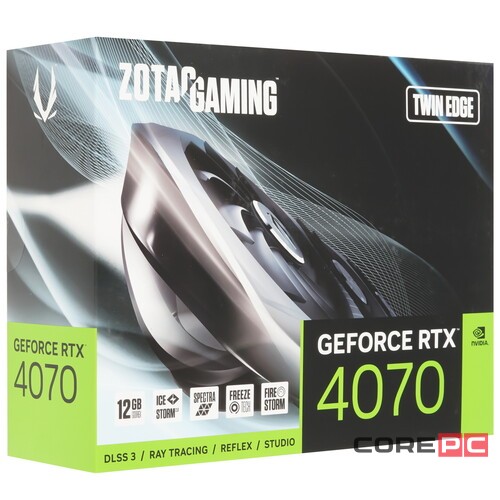 Видеокарта ZOTAC (ZT-D40700E-10M) GeForce RTX 4070 12Gb Twin Edge