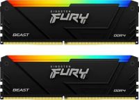 Оперативная память 64 Gb 3600 MHz Kingston FURY Beast RGB Black XMP (KF436C18BB2AK2/64)