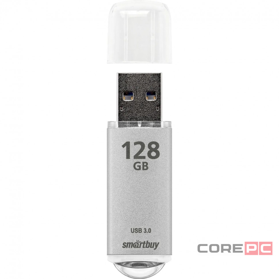 3.0 USB флеш накопитель Smartbuy 128GB V-Cut Silver (SB128GBVC-S3)