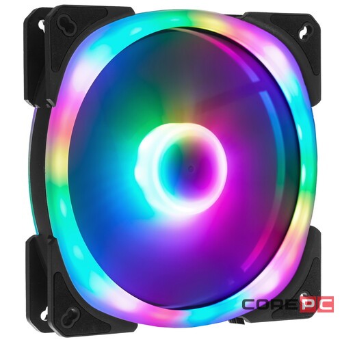 Вентилятор для корпуса Powercase ARGB Black (M21-14 ARGB) PWM Bulk
