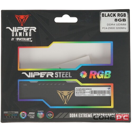 Оперативная память 8 Gb 3200 MHz PATRIOT VIPER STEEL (PVSR48G320C8)