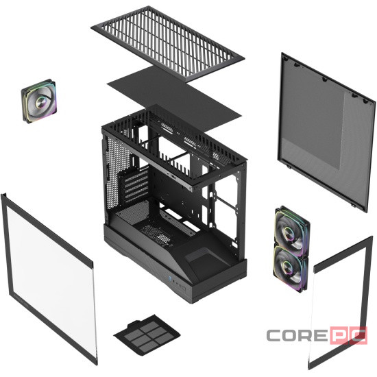 Компьютерный корпус Powercase GT3 TG ARGB Black (CMGT3B-A3)