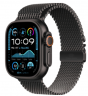 Apple Watch Ultra 2 (2024) 49mm Black Titanium Case with Black Titanium Milanese Loop (L)