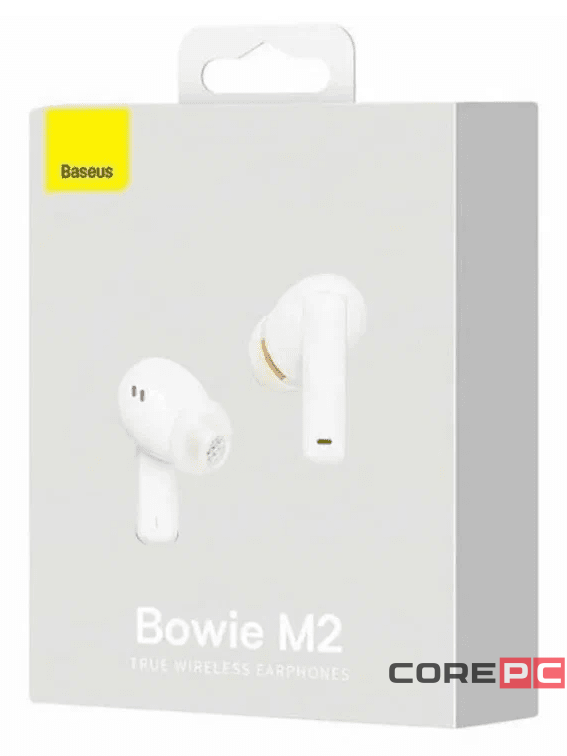 Мобильная Bluetooth-гарнитура Baseus Bowie M2 BT5.2/40mAh (400mAh)/5ч/ANC (NGTW140002) белая
