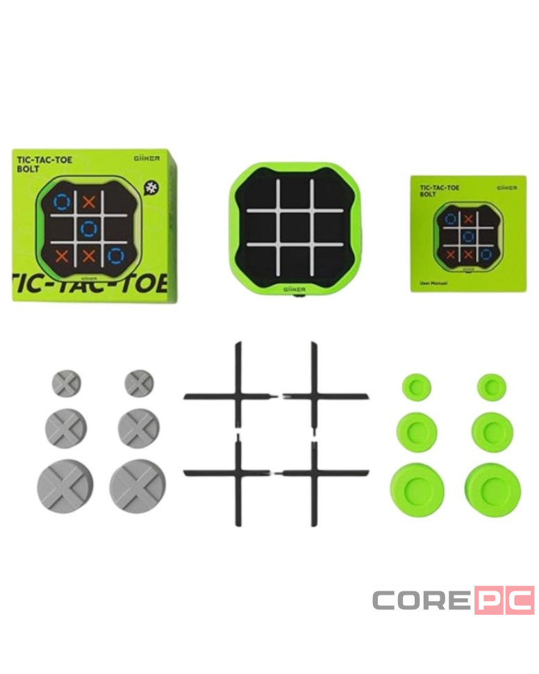 Игра Крестики-Нолики Giiker Tic-Tac-Toe Bolt зеленый