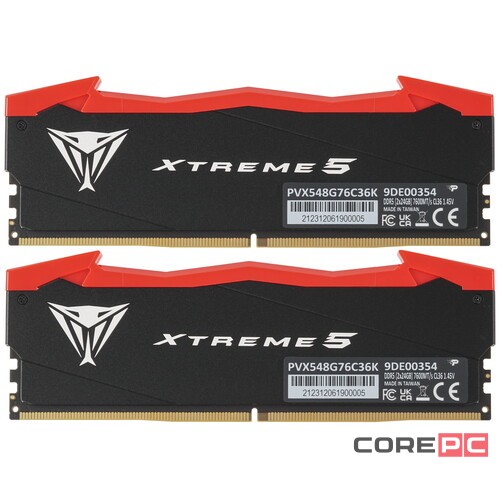 Оперативная память 48 Gb 7600 MHz PATRIOT XTREME 5 Black (PVX548G76C36K)