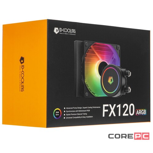 Система жидкостного охлаждения для процессора ID-COOLING FX120 ARGB Black