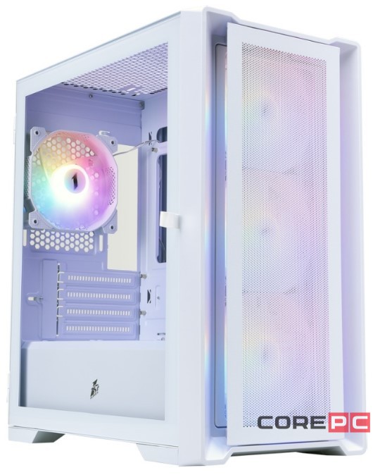 Компьютерный корпус 1STPLAYER TRILOBITE T4 MESH FRGB White (T4-WH-4F1-W)