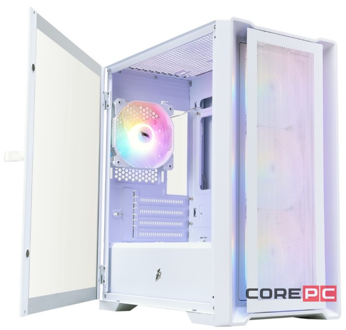 Компьютерный корпус 1STPLAYER TRILOBITE T4 MESH FRGB White (T4-WH-4F1-W)
