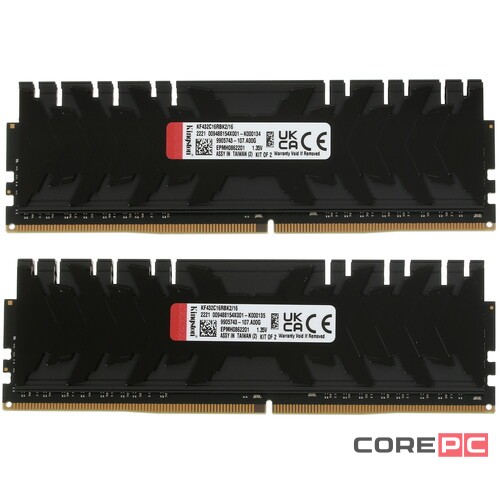 Оперативная память 16 Gb 3200 MHz Kingston FURY RENEGADE Black (KF432C16RBK2/16)