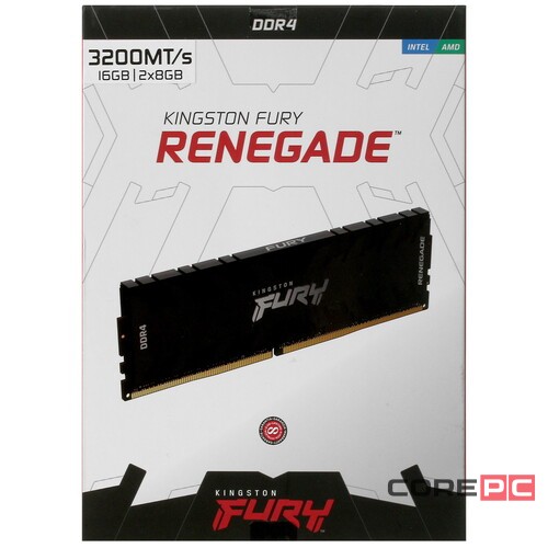 Оперативная память 16 Gb 3200 MHz Kingston FURY RENEGADE Black (KF432C16RBK2/16)