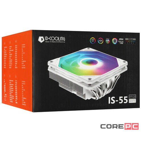 Кулер для процессора ID-COOLING IS-55 ARGB White PWM