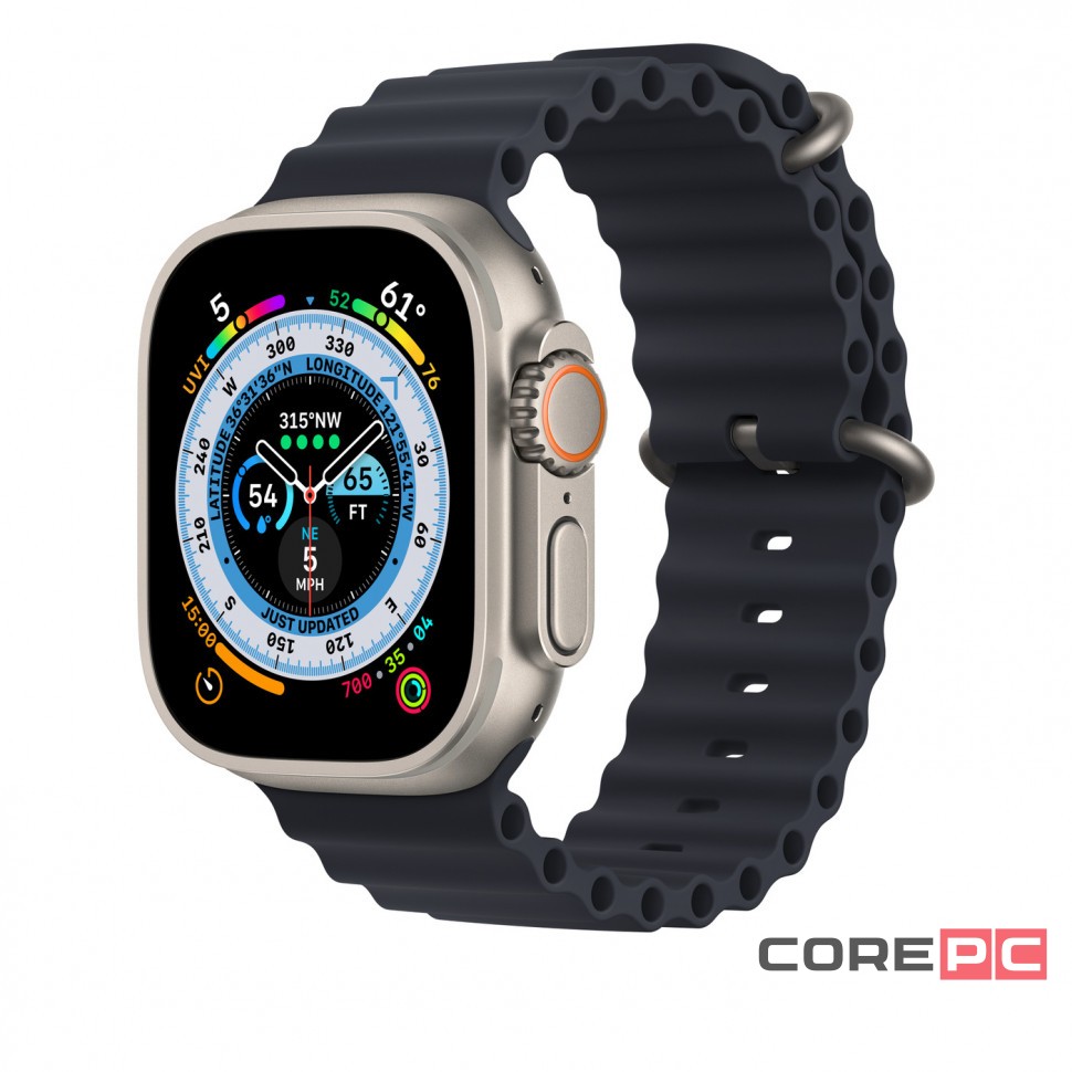 Ремешок Apple для Watch Ultra 49mm Navy Black Titanium Ocean Band (One Size) (MYPA3)