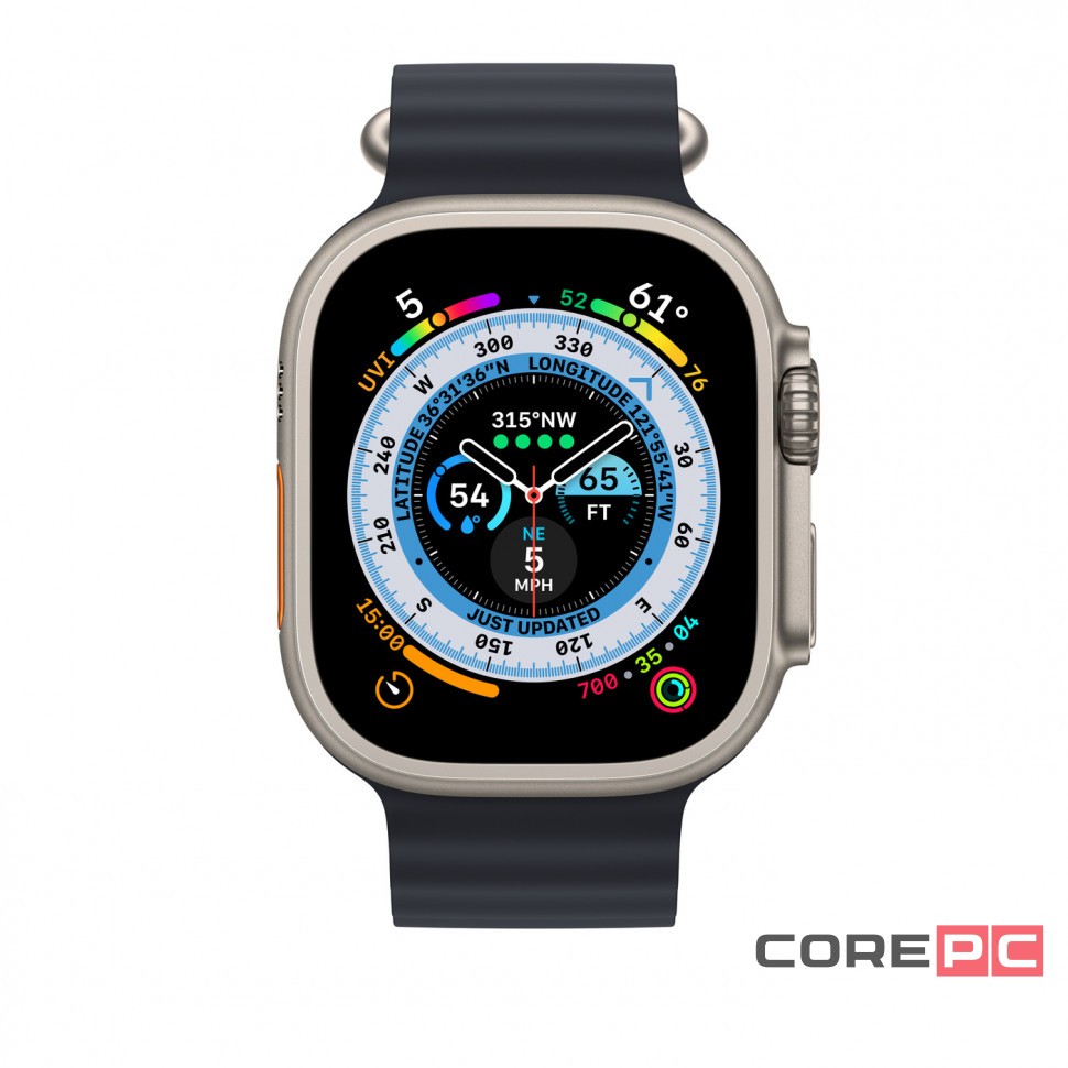 Ремешок Apple для Watch Ultra 49mm Navy Black Titanium Ocean Band (One Size) (MYPA3)