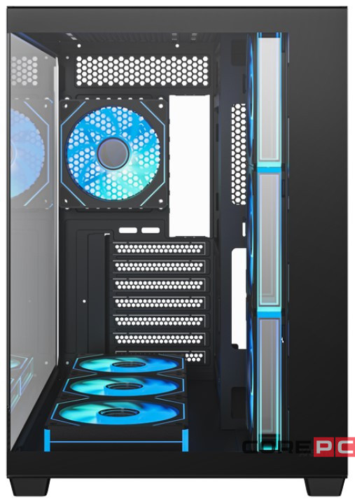 Компьютерный корпус XASTRA QW500 7ARGB-C10-UC Black (QW500-7FM12A-C10-UC)