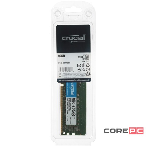 Оперативная память 16 Gb 3200 MHz CRUCIAL (CT16G4DFRA32A)