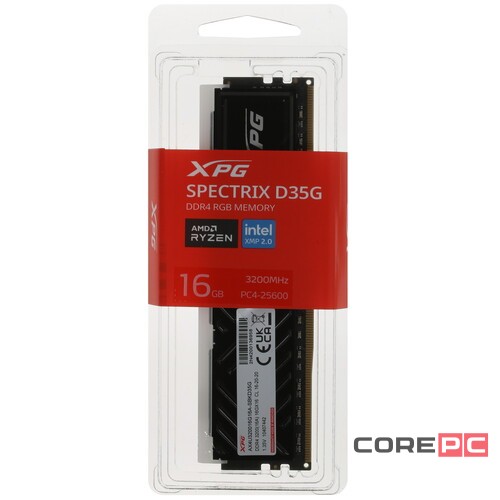 Оперативная память 16 Gb 3200 MHz ADATA XPG GAMMIX D35G RGB Black (AX4U320016G16A-SBKD35G)