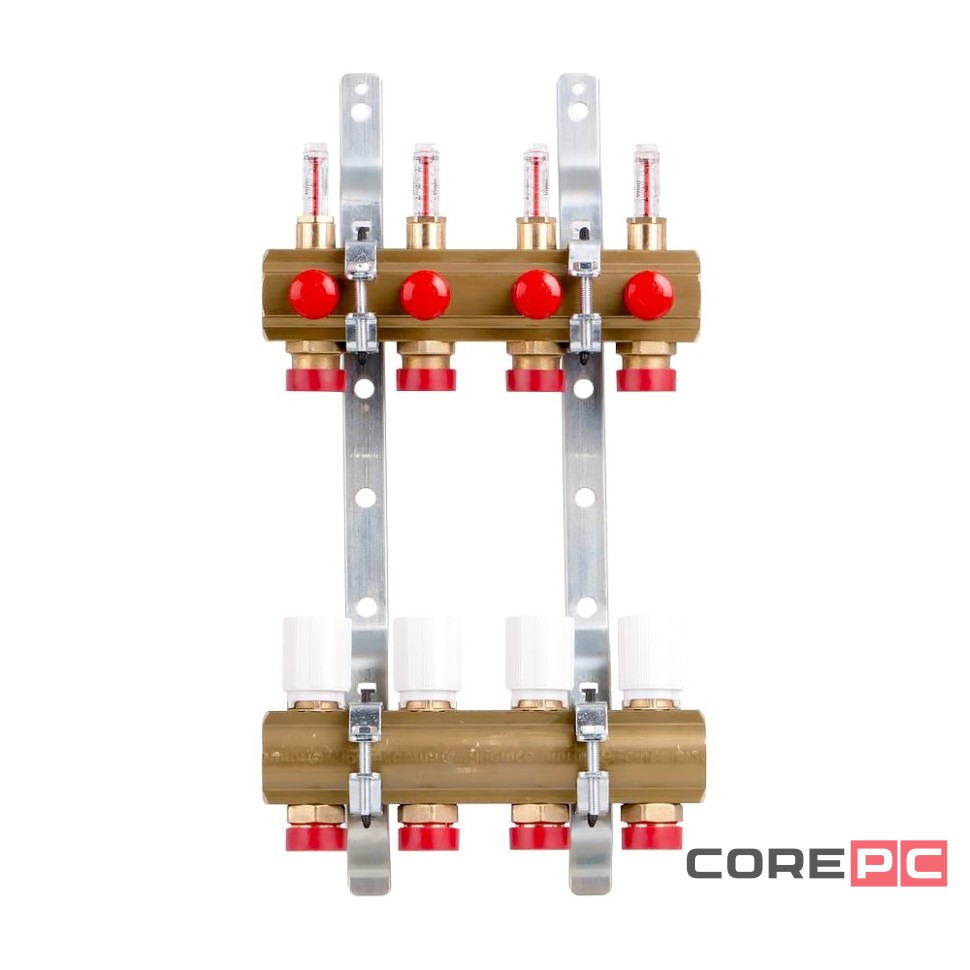 Узел коллекторный Giacomini сборный с расходомерами 1quot; x 3/4quot;E /8 , R553FZY048