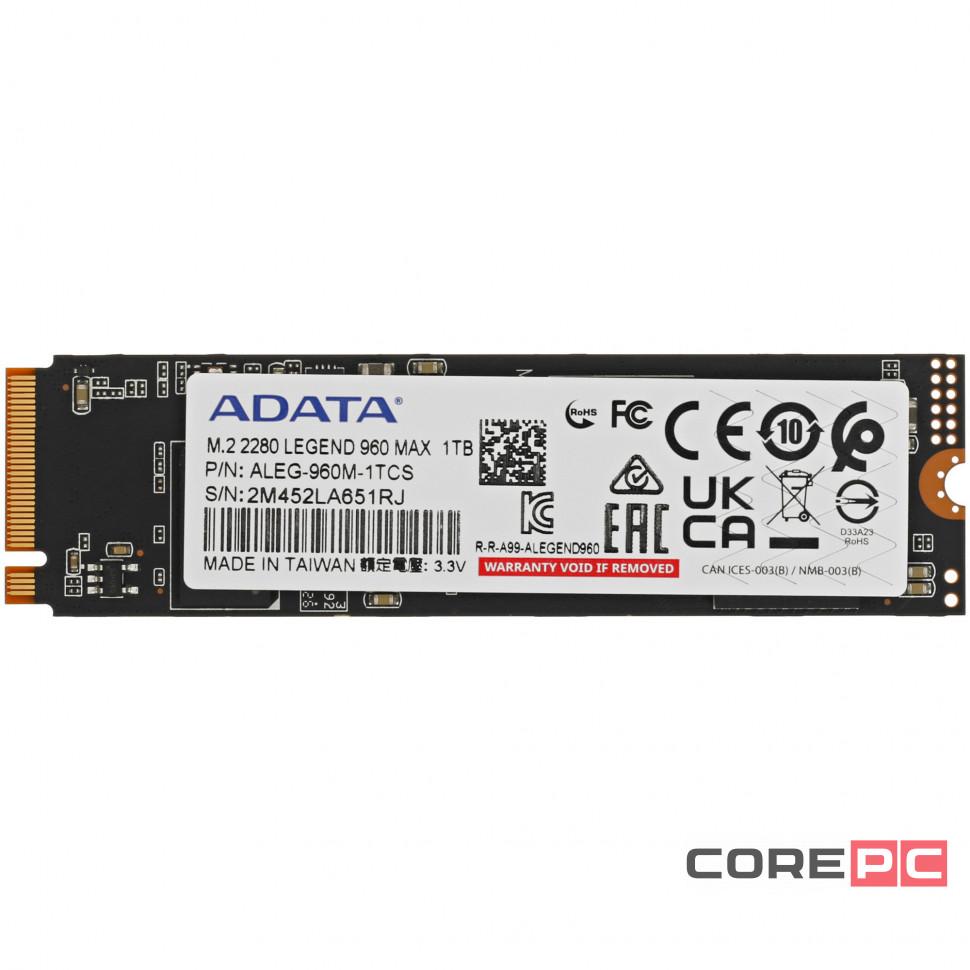 Твердотельный накопитель ADATA XPG 1000 Gb LEGEND 960 MAX (ALEG-960M-1TCS)
