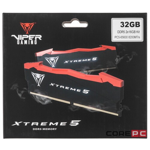 Оперативная память 32 Gb 8200 MHz PATRIOT XTREME 5 RGB Black (PVX532G82C38K)