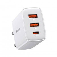 Сетевое зар. устр. Baseus Super Si Quick Charger 2USB/1C 30W EU CCXJ-E02 белое