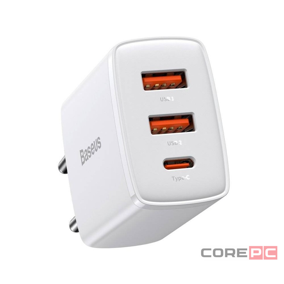 Сетевое зар. устр. Baseus Super Si Quick Charger 2USB/1C 30W EU CCXJ-E02 белое