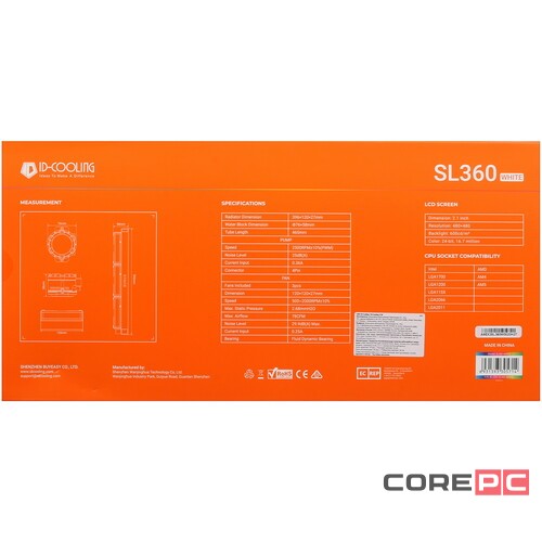 Система жидкостного охлаждения для процессора ID-COOLING SL360 White