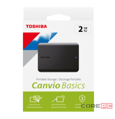 Внешний HDD Toshiba Canvio Basics 2TB (HDTB520EK3AA) черный