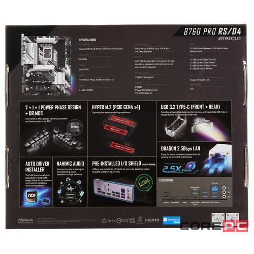 Материнская плата ASRock B760 PRO RS/D4