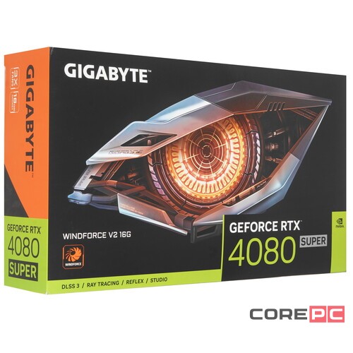 Видеокарта Gigabyte (GV-N408SWF3V2-16GD) GeForce RTX 4080 SUPER 16GB WINDFORCE V2