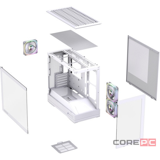 Компьютерный корпус Powercase GT3 TG ARGB White (CMGT3W-A3)