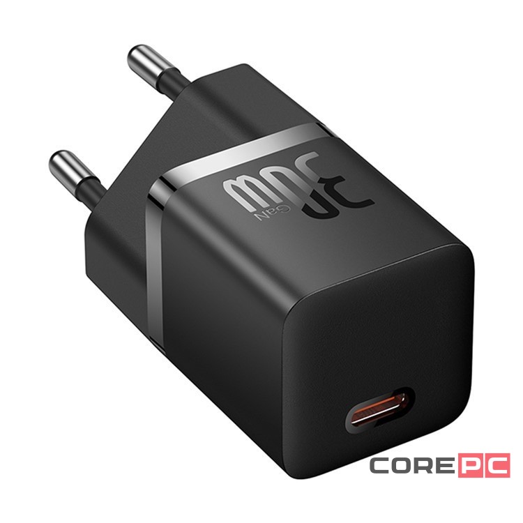 Сетевое зар. устр. Baseus GaN5 Mini 1C кабель Type-C на Type-C 30W P10110902113-00 черное