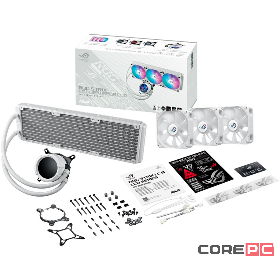 Система жидкостного охлаждения для процессора ASUS ROG STRIX LC III 360 ARGB LCD WHT (90RC00W2-M0UAY0)