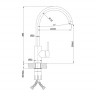 Смеситель для кухни Iddis K05STJ0i05, рычажное управление, цвет сатин