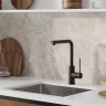 Смеситель для кухни Iddis RULBLL0i05, рычажное управление, цвет черный матовый