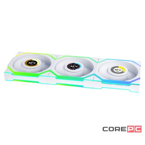 Комплект вентиляторов для корпуса Lian Li UNI FAN SL WIRELESS LCD 120 ARGB White 12SLLCD1W3W (G99.12SLLCD1W3W.R0)