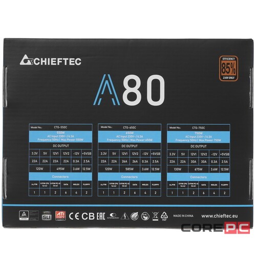 Блок питания Chieftec 750W CTG-750C