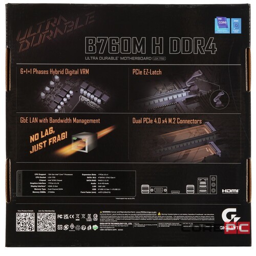 Материнская плата Gigabyte B760M H DDR4