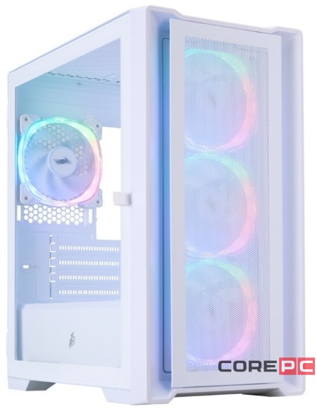 Компьютерный корпус 1STPLAYER TRILOBITE T4 MESH ARGB White (T4-WH-4FS7-W)