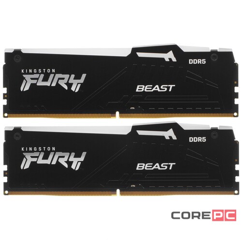 Оперативная память 32 Gb 5600 MHz Kingston FURY Beast RGB Black (KF556C40BBAK2-32)