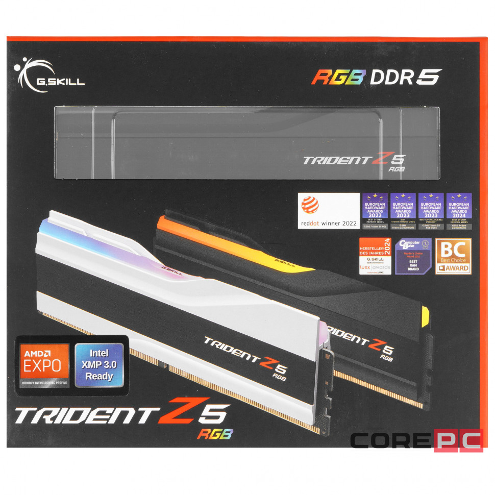 Оперативная память 64 Gb 6000 MHz G.Skill TRIDENT Z5 RGB Black (F5-6000J3636F32GX2-TZ5RK)