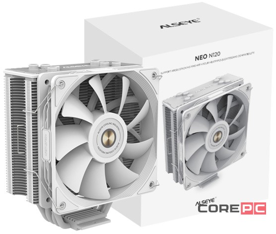 Кулер для процессора ALSEYE Universal ARGB White N120-W