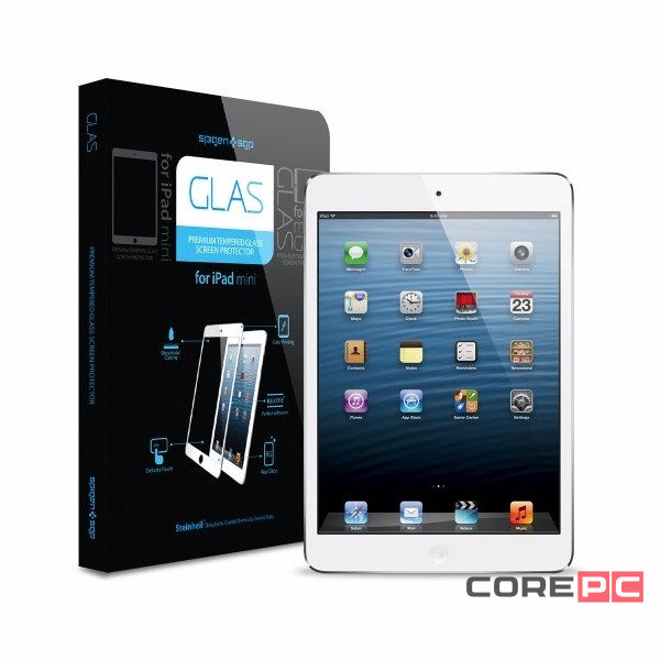 Защитное стекло Spigen GLAS Protector для Apple iPad mini /mini 2/mini 3 цветное (белый) (SGP10124)