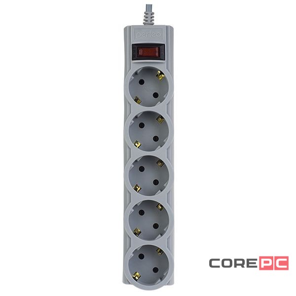 Сетевой фильтр Perfeo PowerX PF_A4717 5 розеток 3м серый