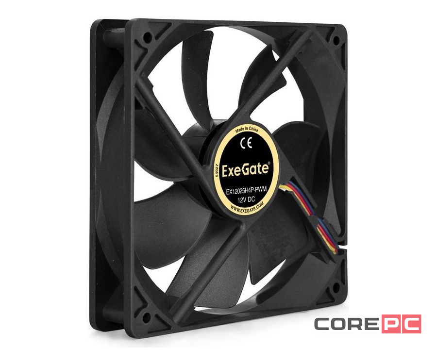 Вентилятор для корпуса ExeGate 12В DC (EX12025H4P)